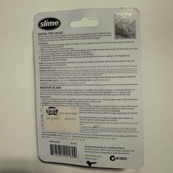 Slime 150 PSI Digital Tire Pressure Gauge - Picture 4 of 6